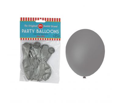 10 Grey 25cm Party Balloons