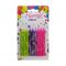 9 Candles - Green - Purple - Pink